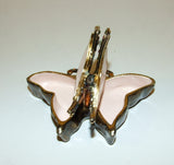 Bejeweled Enameled Butterfly Hinged Trinket Box W/Swarovski Crystals Large Blue - The Ritzy Gift