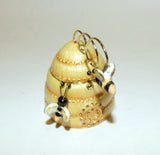 Bee Hive Bejeweled & Enameled Hinged Trinket Box With Austrian Crystals - The Ritzy Gift