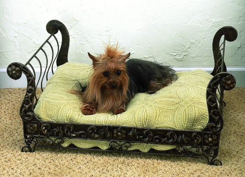 Faux Antique Brass Pet Sleigh Bed - The Ritzy Gift