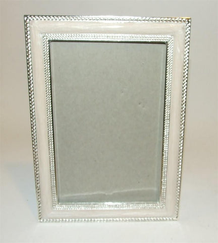 Ashleigh Manor Yvonne White & Silver Tone Picture Photo Frame 4 x 6 NIB - The Ritzy Gift