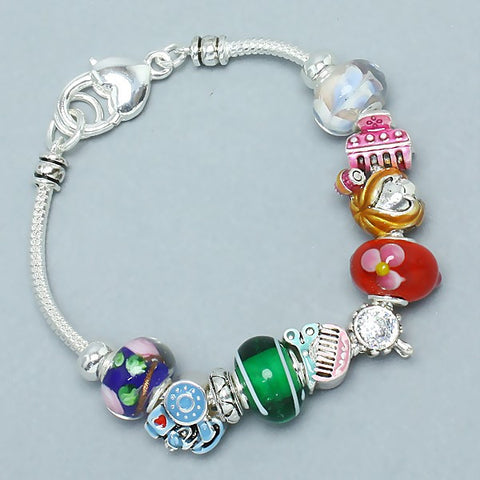 European Style Hairdresser Beautican Bracelet Charms Beads Silver - The Ritzy Gift