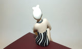 Bathing Beauty Figurine Figure Shelf Sitter Black & White Stripe Art Deco - The Ritzy Gift