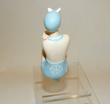 Bathing Beauty Figurine Figure Shelf Sitter Light Blue &White Floral Art Deco - The Ritzy Gift