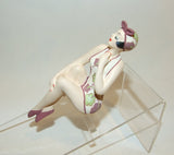 Bathing Beauty Figurine Figure Shelf Sitter Mauve & White Floral - The Ritzy Gift
