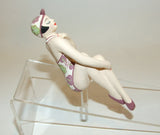 Bathing Beauty Figurine Figure Shelf Sitter Mauve & White Floral - The Ritzy Gift