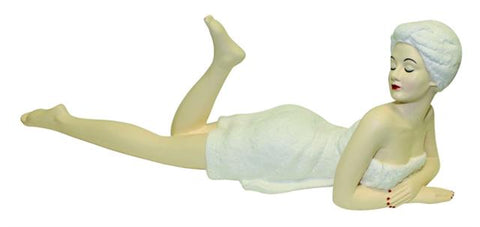 Large Bathing Beauty Spa Girl Figurine Figure Lying Down - The Ritzy Gift