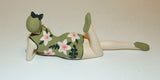 Bathing Beauty Figurine Figure Shelf Sitter Olive Green Floral Print Art Deco - The Ritzy Gift