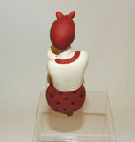 Bathing Beauty Figurine Figure Shelf Sitter Red & Black Polka Dot Art Deco Mini - The Ritzy Gift