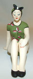 Bathing Beauty Figurine Figure Shelf Sitter Green With Leaf Pattern - The Ritzy Gift