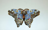 Bejeweled Enameled Butterfly Hinged Trinket Box W/Swarovski Crystals Large Blue - The Ritzy Gift