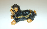 Yorkie Dog Enamel Hinged Bejeweled Trinket Box W/Necklace Swarovski Crystals - The Ritzy Gift