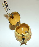 Copy of Bee Hive Bejeweled & Enameled Hinged Trinket Box With Austrian Crystals - The Ritzy Gift