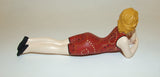 Bathing Beauty Figurine Figure Shelf Sitter Red Swim Suit Laying Down Small - The Ritzy Gift