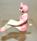 Bathing Beauty Figurine Figure Shelf Sitter Coral Floral Pattern Art Deco Mini - The Ritzy Gift