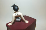 Bathing Beauty Figurine Figure Shelf Sitter Black & White Stripe Art Deco - The Ritzy Gift