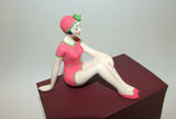 Bathing Beauty Figurine Figure Shelf Sitter Pink & Green Polka Dot Art Deco - The Ritzy Gift