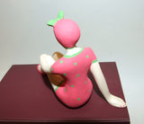 Bathing Beauty Figurine Figure Shelf Sitter Pink & Green Polka Dot Art Deco - The Ritzy Gift
