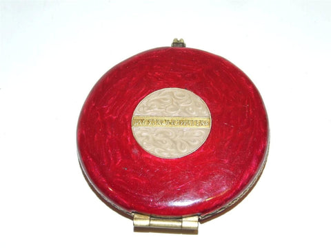 Jay Strongwater Enameled Round Compact Mirror Flower Clasp - The Ritzy Gift