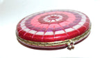 Jay Strongwater Enameled Round Compact Mirror Flower Clasp - The Ritzy Gift
