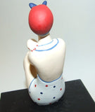 Bathing Beauty Figurine Figure Shelf Sitter Red White & Blue Polka Dot Pattern - The Ritzy Gift