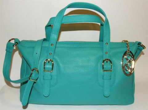 Onna Ehrlich Derin Shoulder Bag Satchel Handbag Purse Jade Green Leather - The Ritzy Gift